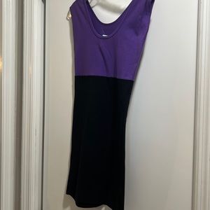 size Medium Purple/black dress. Can also be used as a swimsuit cover up.